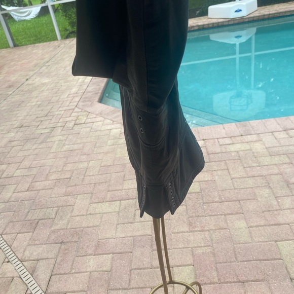 Joie black leather jacket with silver stud detail - Picture 5 of 11